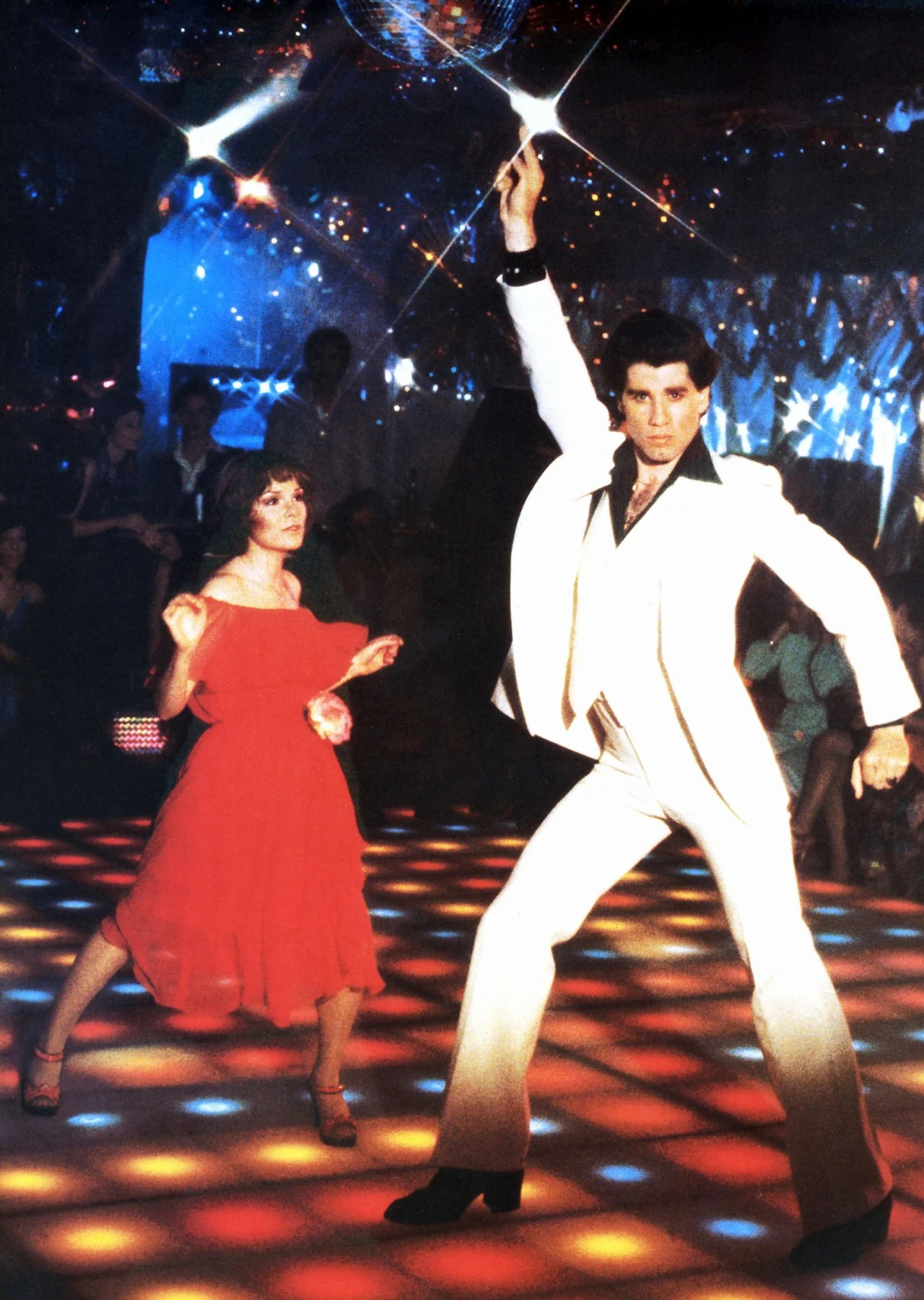 John Travolta i Karen Lynn Gorney w filmie "Gorączka sobotniej nocy" (1977)