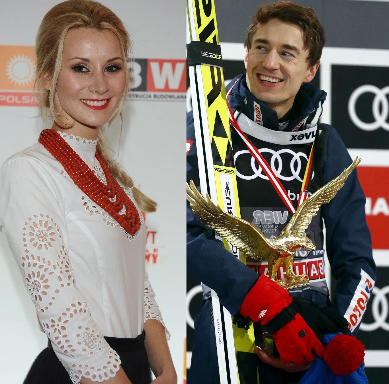 Kamil Stoch z żoną Kamil Stoch z żoną