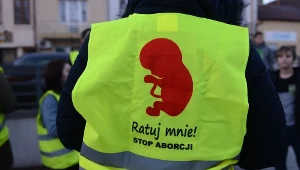 Uczestnik manifestacji antyaborcyjnej, zdjęcie ilustracyjne