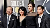 Angelina Jolie, Rithy Panh, Loung Ung i Pax Thien Jolie-Pitt 