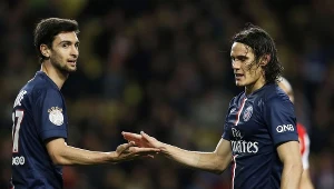 Javier Pastore (z lewej) oraz Edinson Cavani (z prawej)
