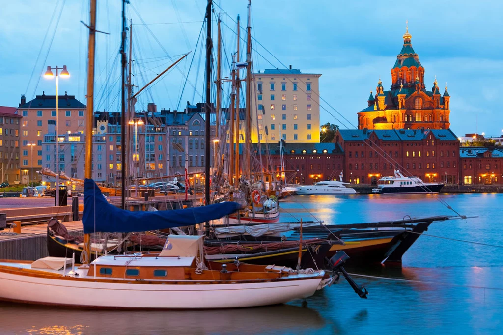 Starego Portu w Katajanokka dzielnicy Helsinkach