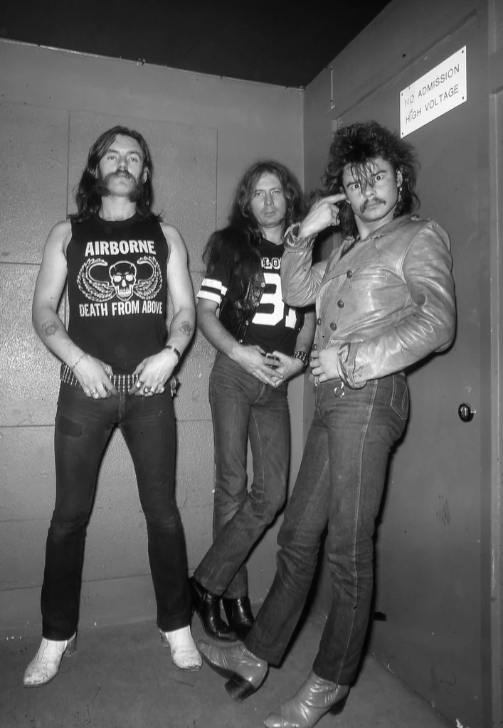 Motörhead w 1982 r.: od lewej Lemmy, Eddie Clarke i Phil Taylor