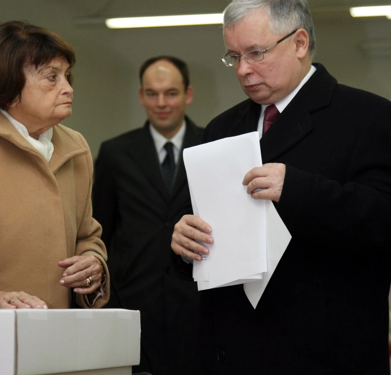 Jadwiga Kaczyńska z Jarosławem Jadwiga Kaczyńska z Jarosławem