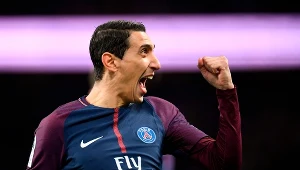 Angel Di Maria cieszy się z gola dla PSG