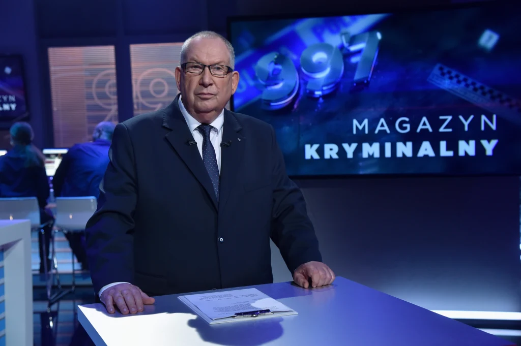 Michał Fajbusiewicz, plan "Magazynu kryminalego 997"/TVP Michał Fajbusiewicz, plan "Magazynu kryminalego 997"/TVP