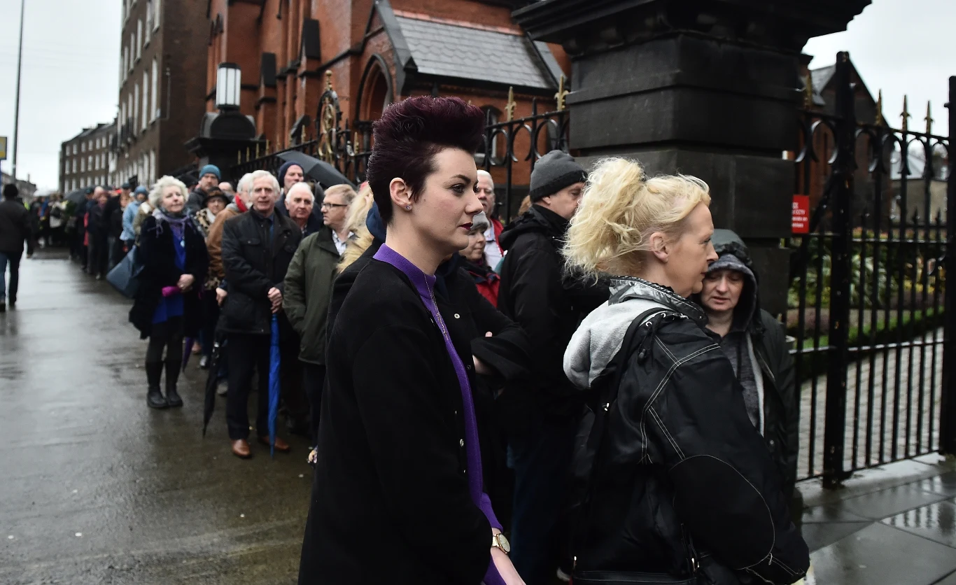 21 stycznia 2018 r. w kościele św. Józefa w Limerick odbyła się ceremonia pożegnania Dolores O'Riordan, liderki irlandzkiej grupy The Cranberries. 21 stycznia 2018 r. w kościele św. Józefa w Limerick odbyła się ceremonia pożegnania Dolores O'Riordan, liderki irlandzkiej grupy The Cranberries.