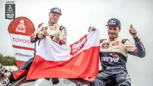 Jakub Przygoński (z prawej) z pilotem Tomem Colsoulem