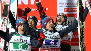 Nasi skoczkowie. Od lewej: Stefan Hula, Piotr Żyła, Kamil Stoch i Dawid Kubacki