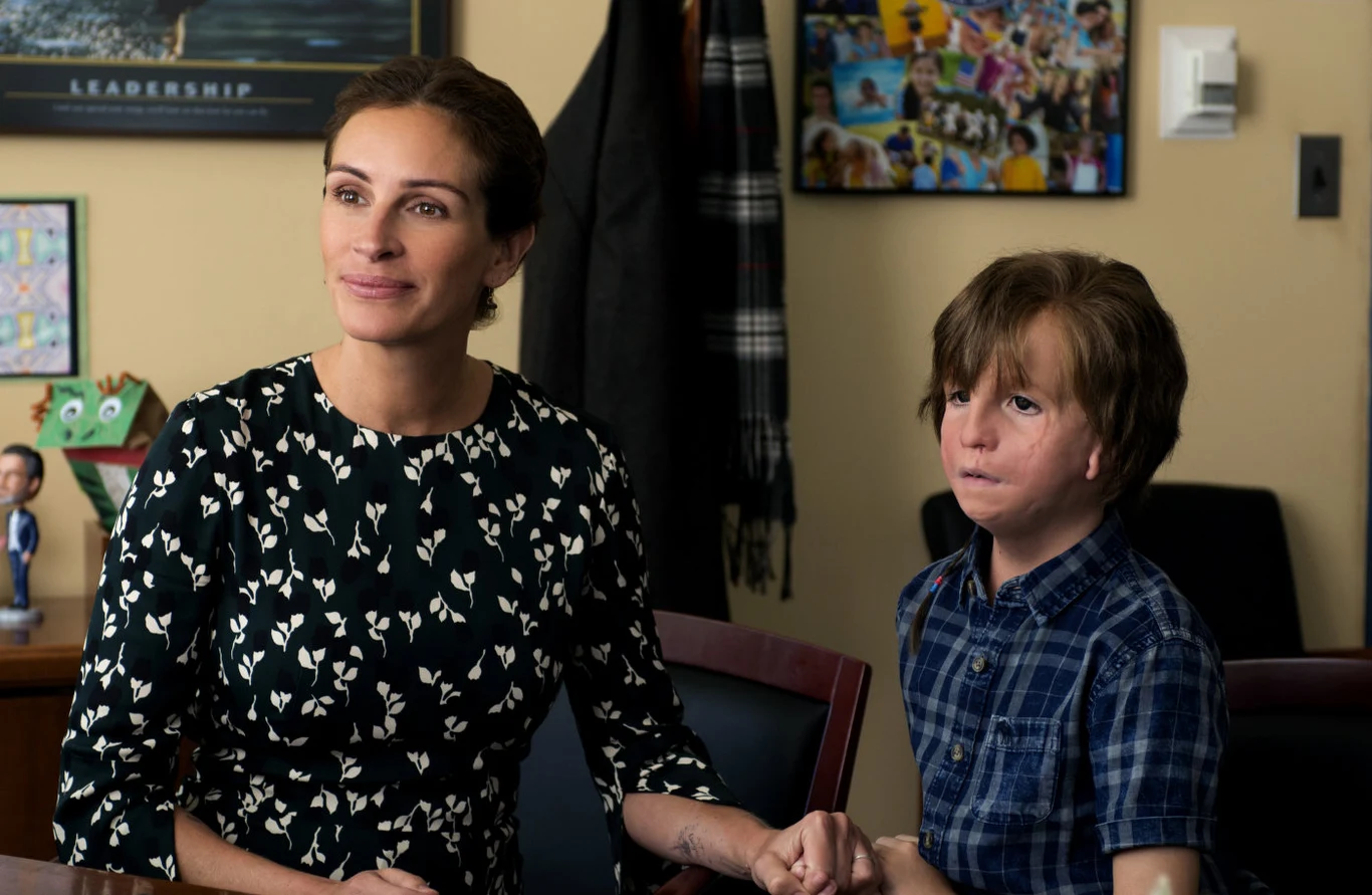 Julia Roberts i Jacob Tremblay w filmie "Cudowny chłopak"