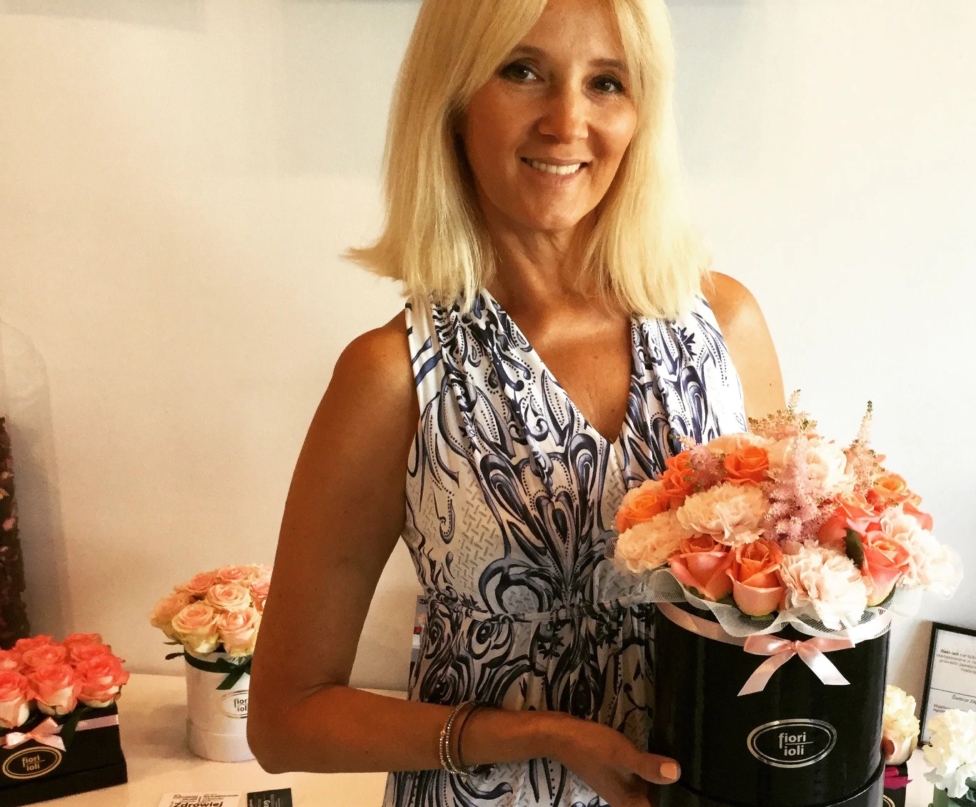 Jolanta Jagodzińska prowadzi firmę Fiori-ioli Jolanta Jagodzińska prowadzi firmę Fiori-ioli