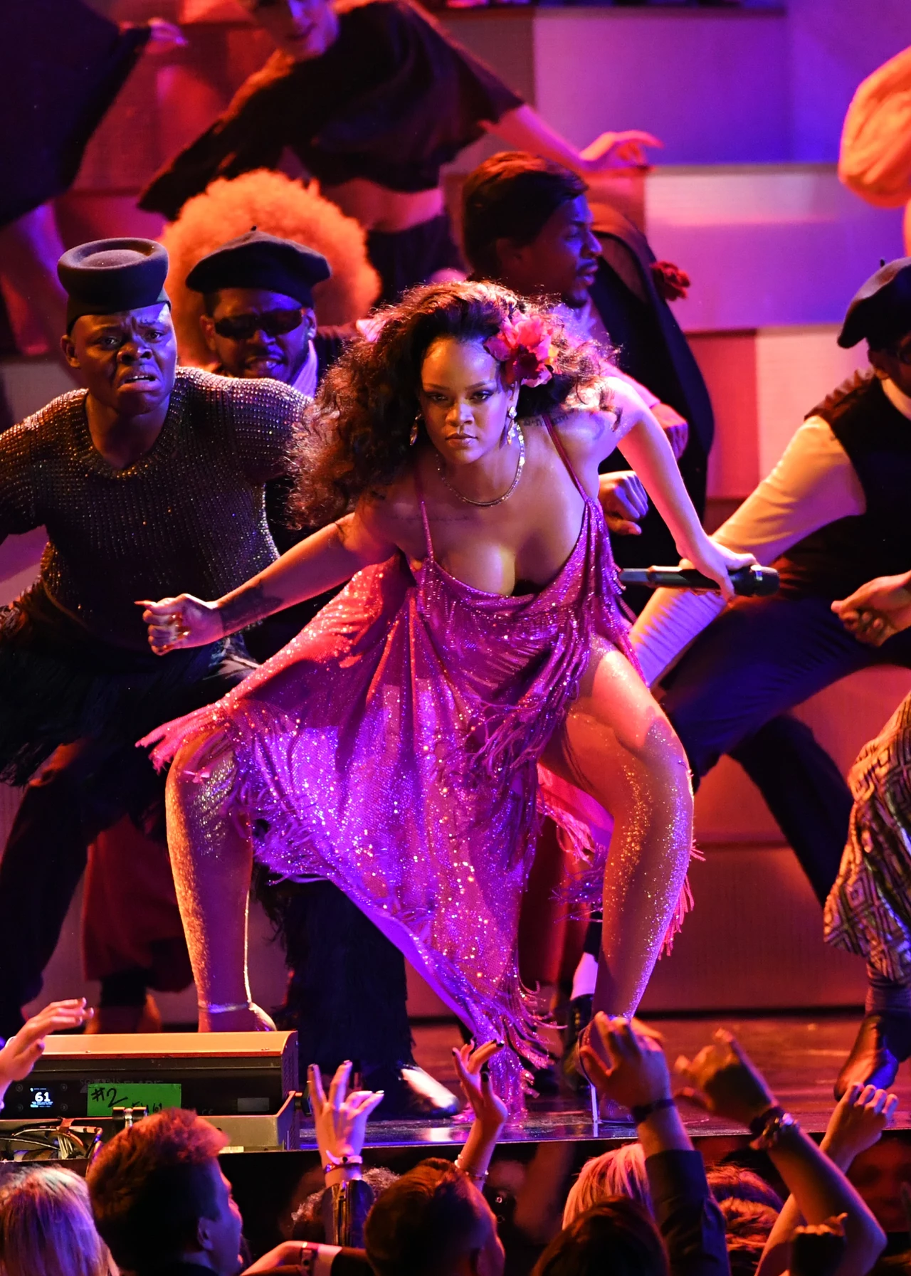 Rihanna na scenie podczas gali Grammy 2018 Rihanna na scenie podczas gali Grammy 2018