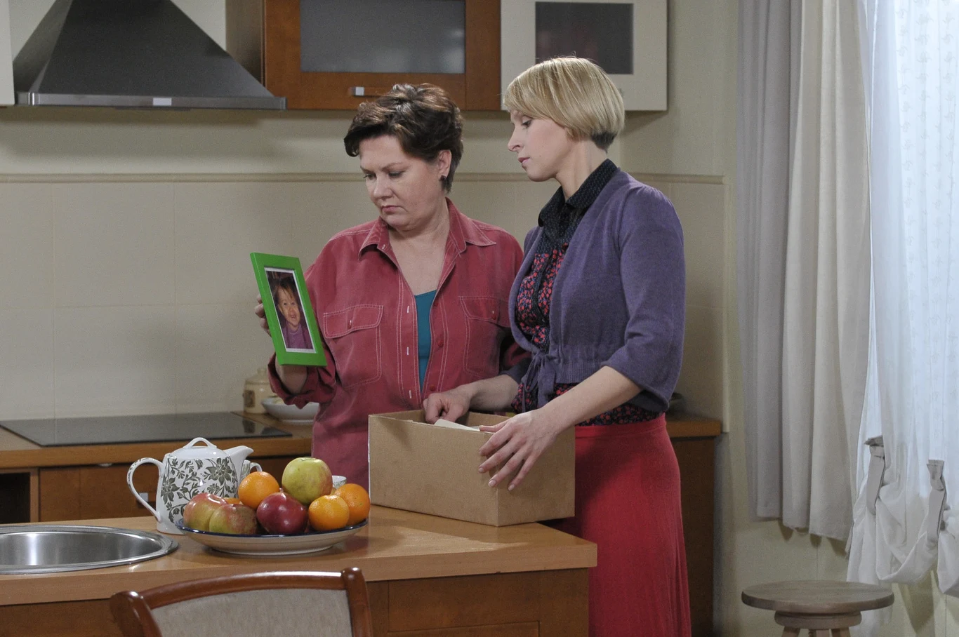 Agnieszka Kotulanka i Paulina Holtz na planie serialu "Klan" Agnieszka Kotulanka i Paulina Holtz na planie serialu "Klan"