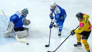 Andrej Themar (pierwszy z prawej) strzelił dwa gole dla GKS-u Katowice