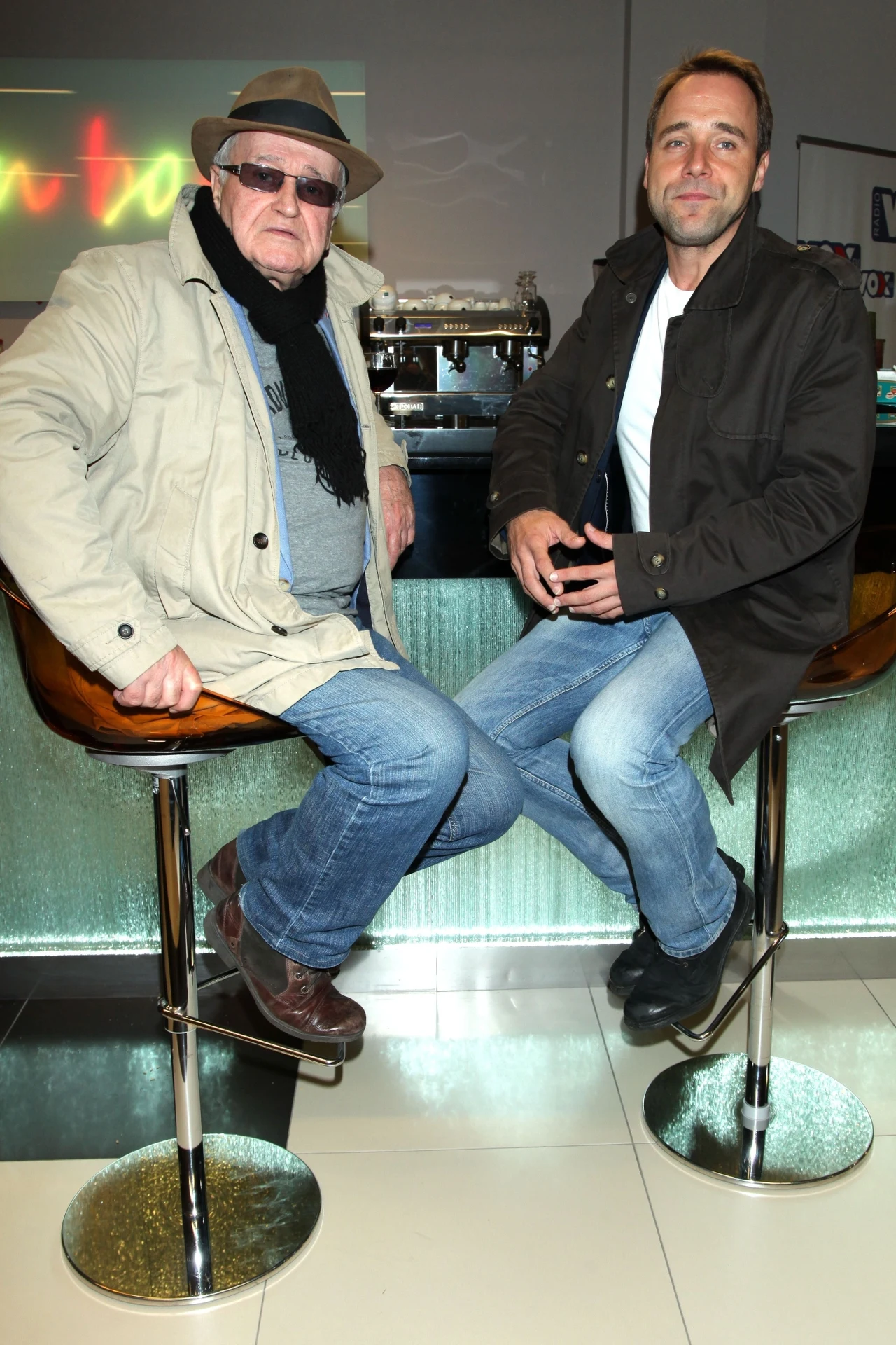 Jan Nowicki z synem Łukaszem Nowickim Jan Nowicki z synem Łukaszem Nowickim