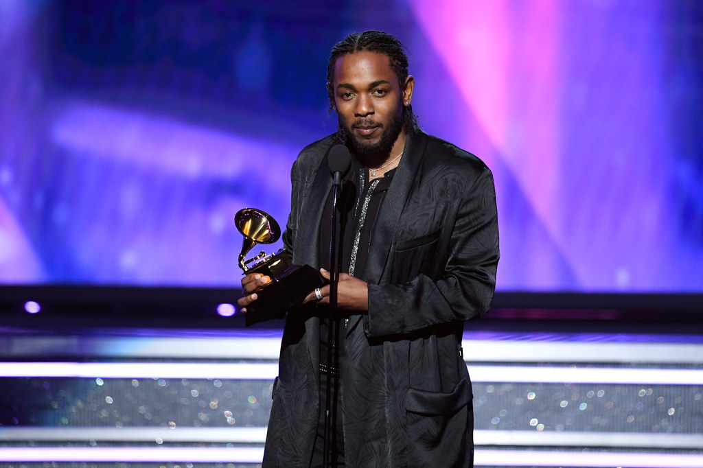 Kendrick Lamar podczas gali Grammy 2018