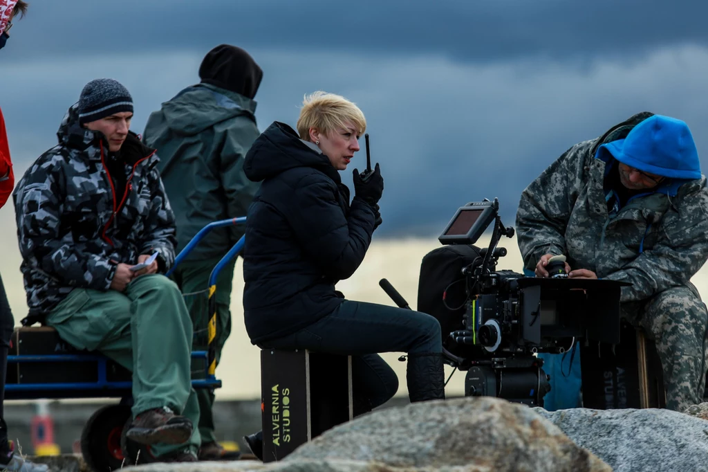 Magdalena Piekorz na planie filmowym, fot. archwium filmowe TOR / Agata Stroinska