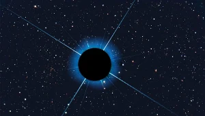 Mała gromada Gaia 1 - na lewo od przesłoniętego Syriusza
