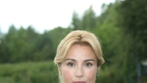 Joanna Brodzik na planie "Pensjonatu nad rozlewiskiem"