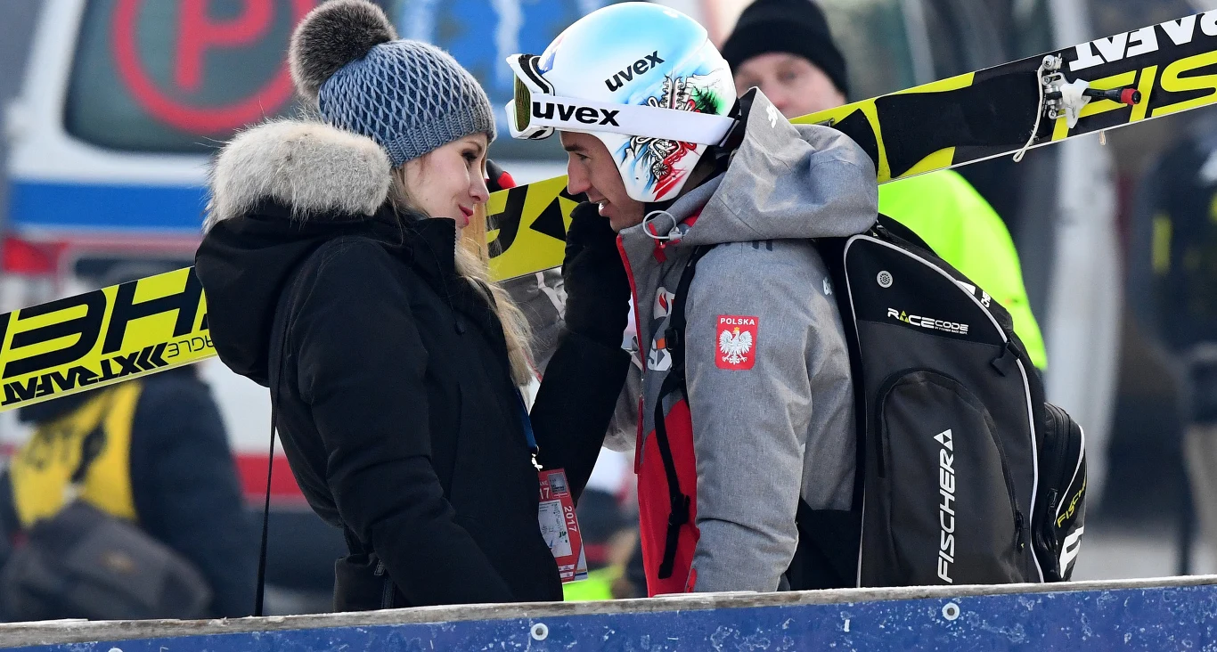 Kamil Stoch z żoną Ewą Kamil Stoch z żoną Ewą