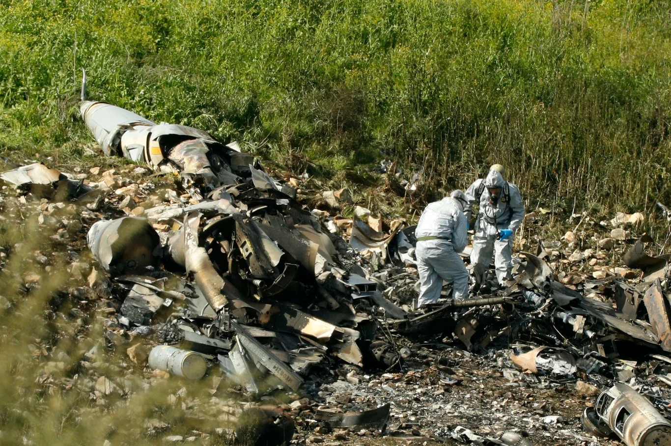 Wrak izraelskiego F-16I, który został trafiony nad Syrią