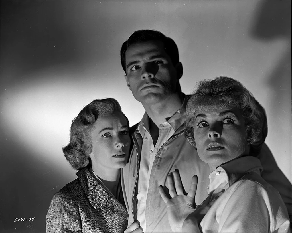 John Gavin, Janet Leigh i Vera Miles w filmie "Psychoza". (1960)