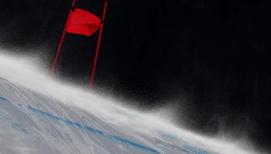 PYEONGCHANG-GUN, SOUTH KOREA - FEBRUARY 09: The wind blows snow across the course during the Men's Downhill Alpine Skiing training at Jeongseon Alpine Centre on February 9, 2018 in Pyeongchang-gun, South Korea. (Photo by Tom Pennington/Getty Images)