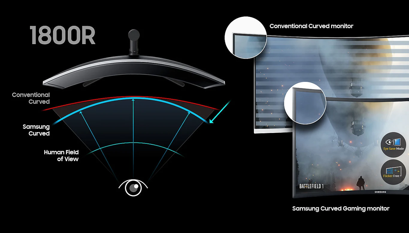Samsung CFG73 - zakrzywiony ekran
