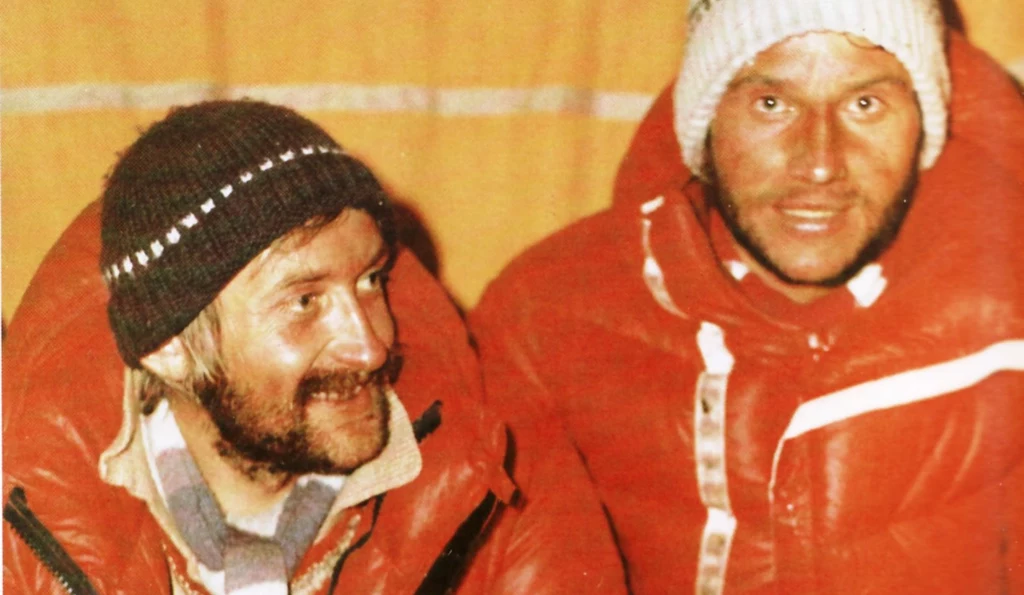 Krzysztof Wielicki i Leszek Cichy po powrocie z Mount Everestu