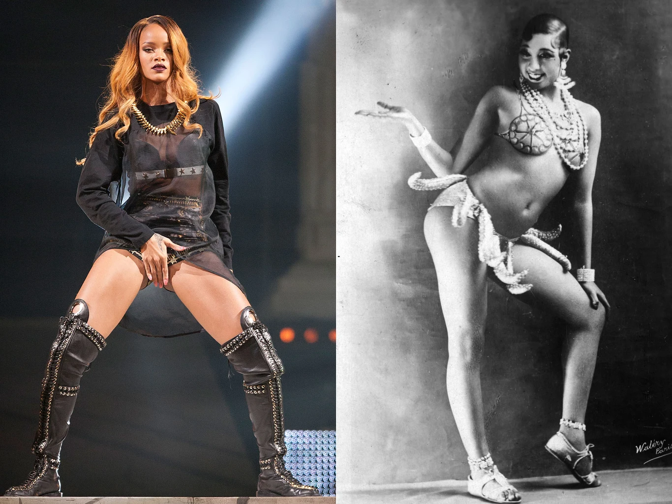 Rihannę przymierzano również do dwóch dużych kinowych ról.

Najpierw miała wcielić się w postać legendarnej Josephine Baker w filmie poświęconym życiu "Czarnej Perły" (na zdjęciu). "Rihanna jest jedną z najbardziej utalentowanych artystek tego wieku. Nie mam najmniejszych wątpliwości, że doskonale poradzi sobie z wskrzeszeniem ducha Josephine na ekranie" - zachwycał się producent Lance W. Reynolds.

W 2014 roku krążyły zaś pogłoski o tym, że może zostać dziewczyną Bonda. "Rihanna jest wielkim fanem filmów o Bondzie. Bardzo chce to zrobić i jest niezwykle podekscytowana tą współpracą" - donosił informator magazynu "OK!".