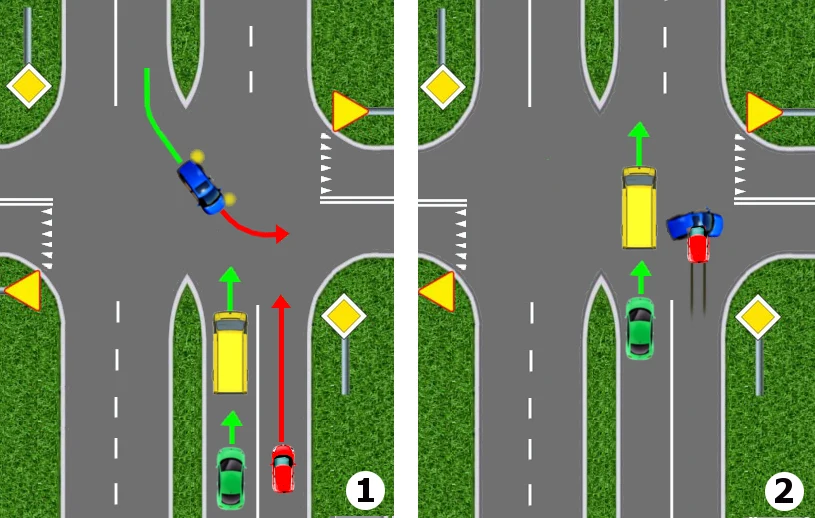 Na takim skrzyżowaniu wyprzedzanie też jest zabronione Na takim skrzyżowaniu wyprzedzanie też jest zabronione