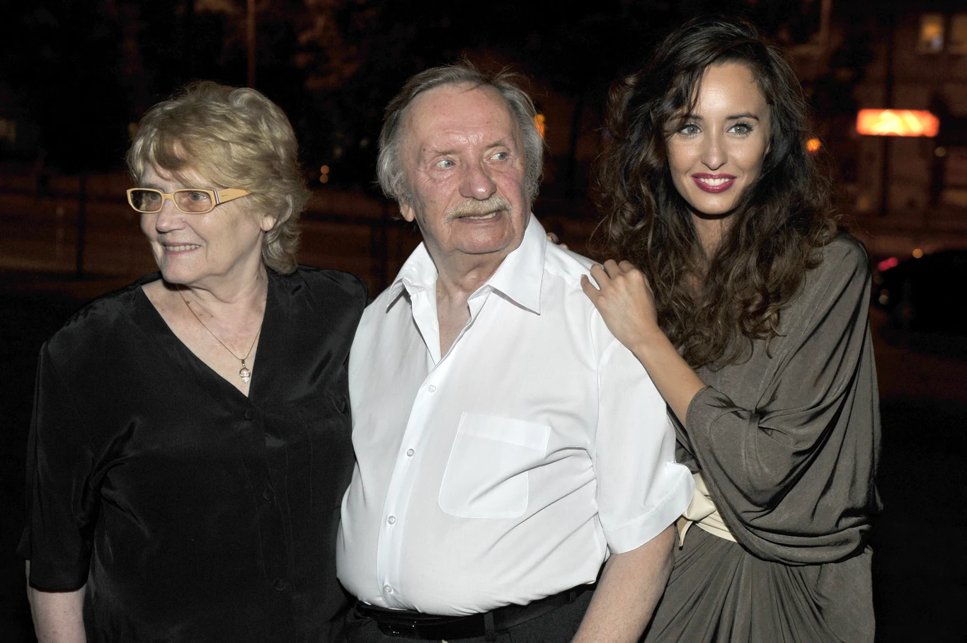 Wojciech Pokora z żoną i wnuczką Wojciech Pokora z żoną i wnuczką