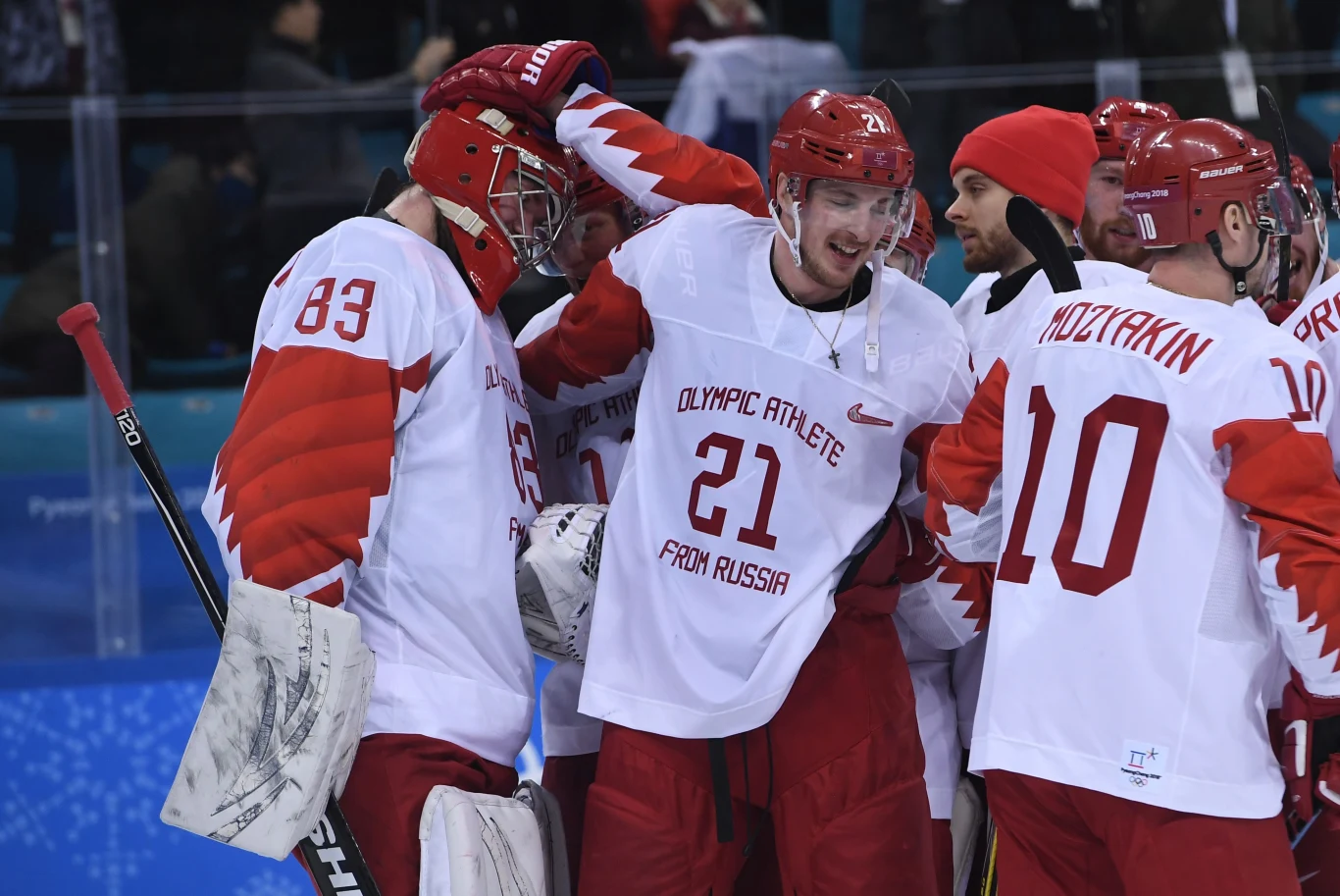 Rosjanie świętują wygraną z Czechami