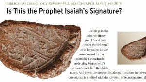 Gliniana pieczęć mogła należeć do proroka Izajasza