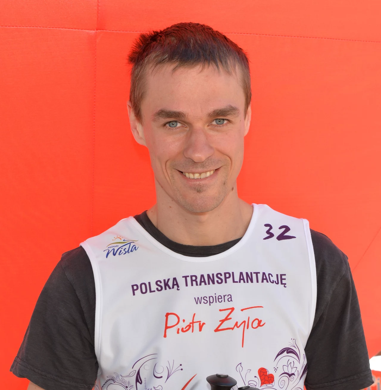 Piotr Żyła podczas gali transplantacji Piotr Żyła podczas gali transplantacji