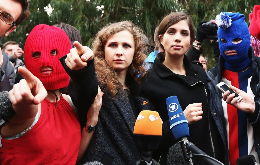 Pussy Riot w trakcie protestów w Soczi w 2014 roku