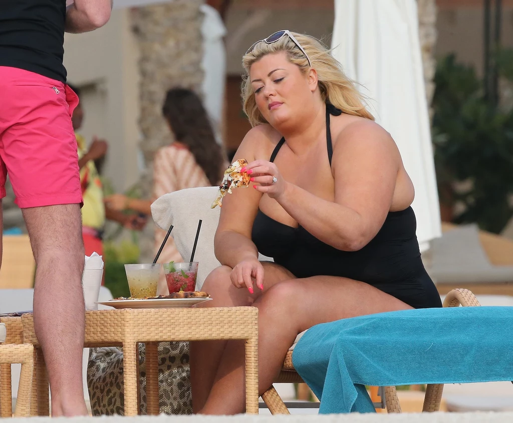 Gemma Collins na wakacjach w Dubaju w 2014 roku