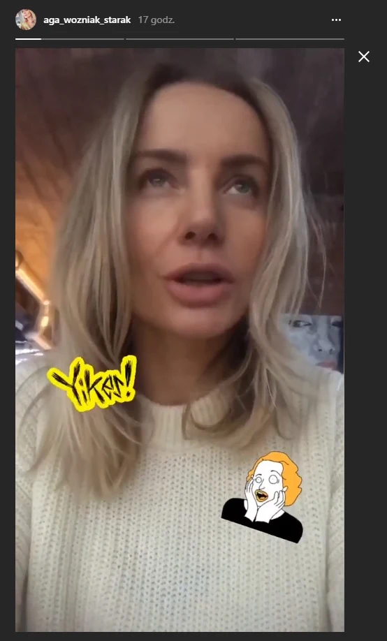 Agnieszka Szulim-Woźniak-Starak w nagraniu na InstaStory Agnieszka Szulim-Woźniak-Starak w nagraniu na InstaStory