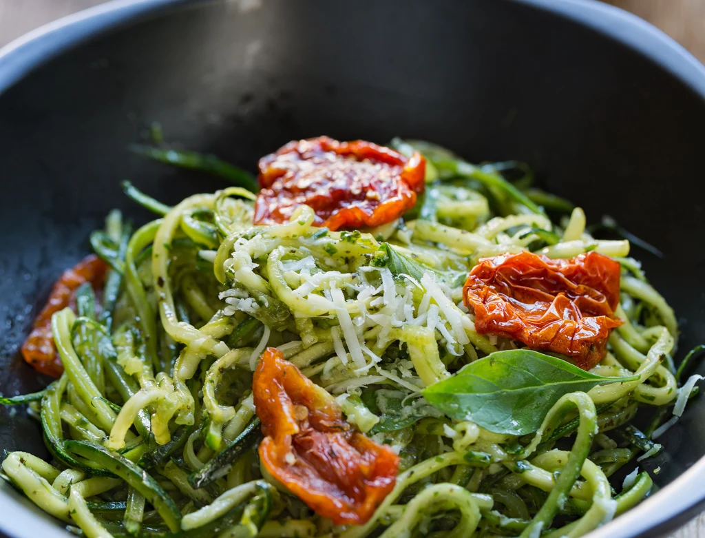 Spaghetti z pesto