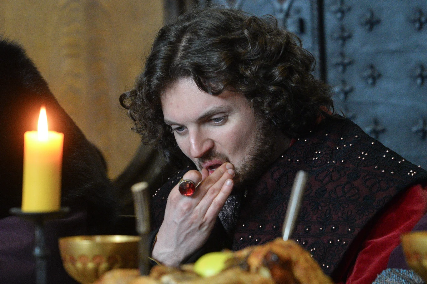 Mateusz Król na planie "Korony królów" Mateusz Król na planie "Korony królów"