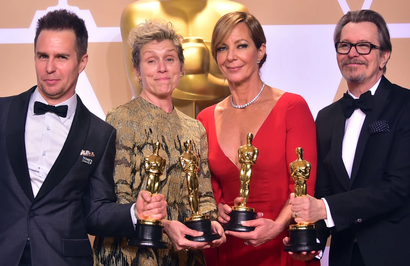 Laureaci Oscarów: Sam Rockwell, Frances McDormand, Allison Janney i Gary Oldman