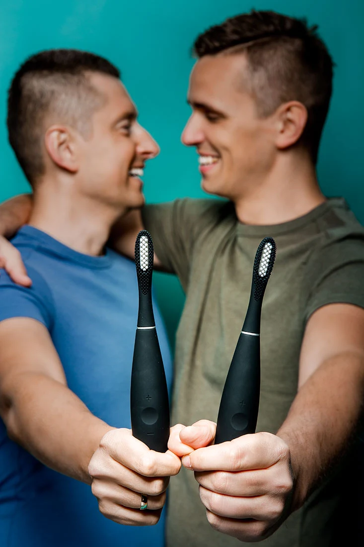 Jakub i Dawid w reklamie szczoteczek Jakub i Dawid w reklamie szczoteczek