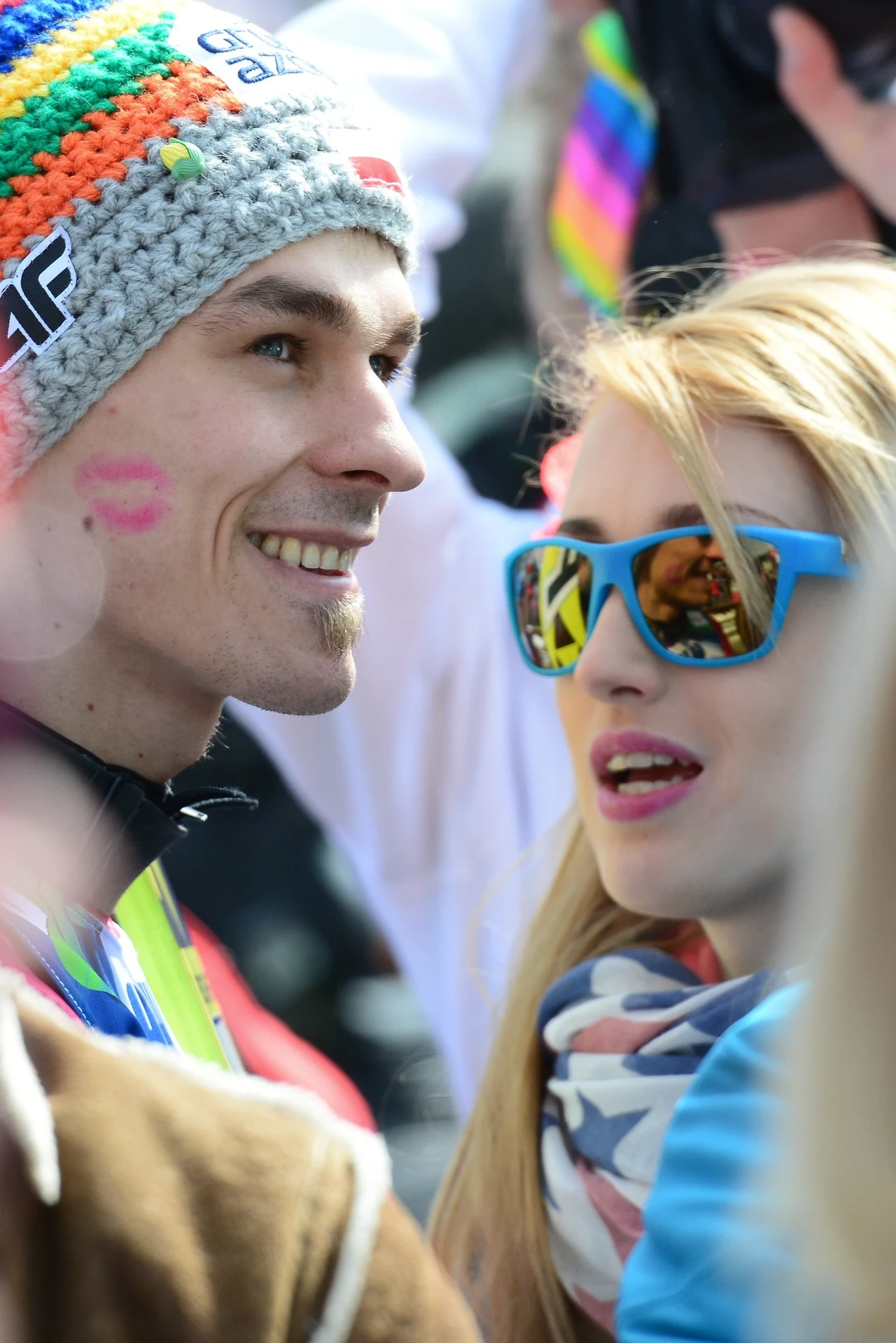 Piotr Żyła z żoną Justyną