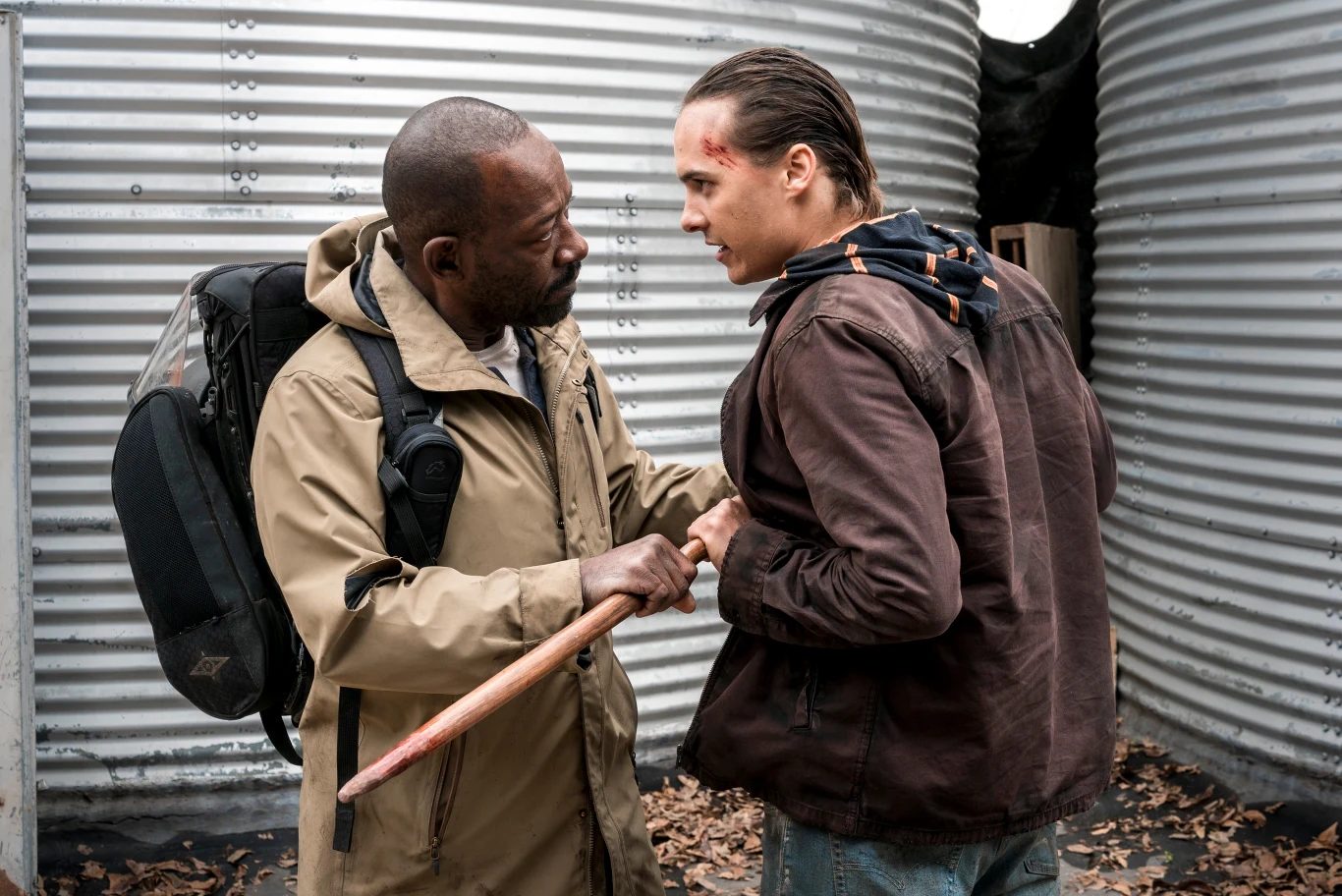 Morgan (Lennie James), Nick (Frank Dillane)