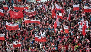 Kibice na Wielkiej Krokwi w Zakopanem