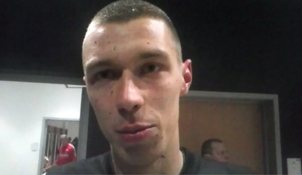 Dominik Hładun, bramkarz Zagłębia Lubin. Dominik Hładun, bramkarz Zagłębia Lubin.