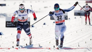 Marit Björgen (l.) zog gegen Krista Pärmäkoski die Kürzere