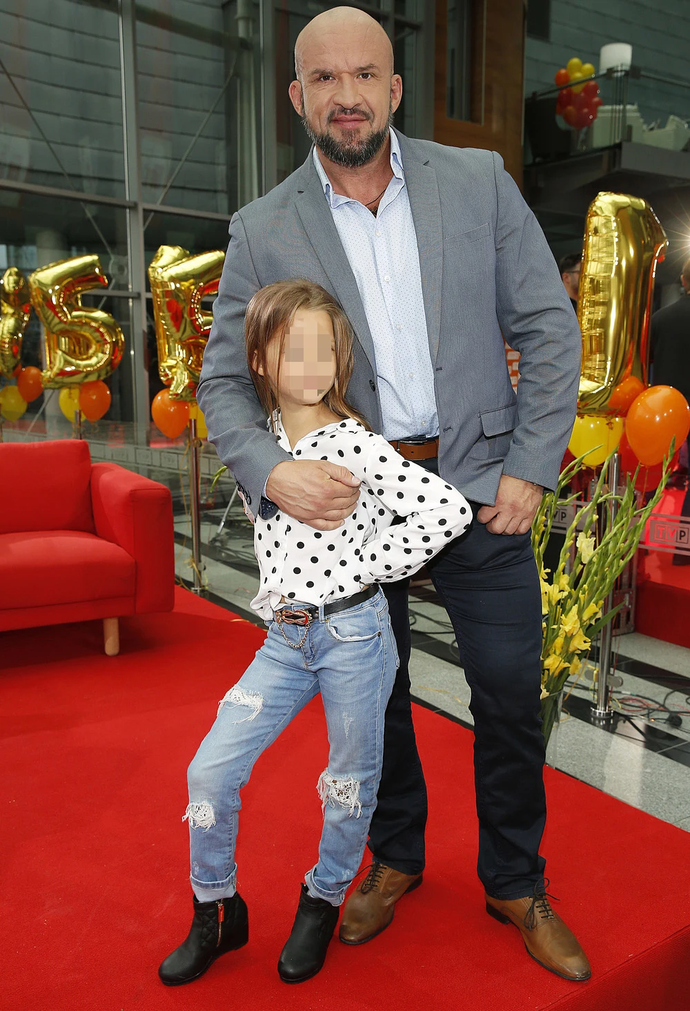Tomasz Oświeciński z córką Mają Tomasz Oświeciński z córką Mają