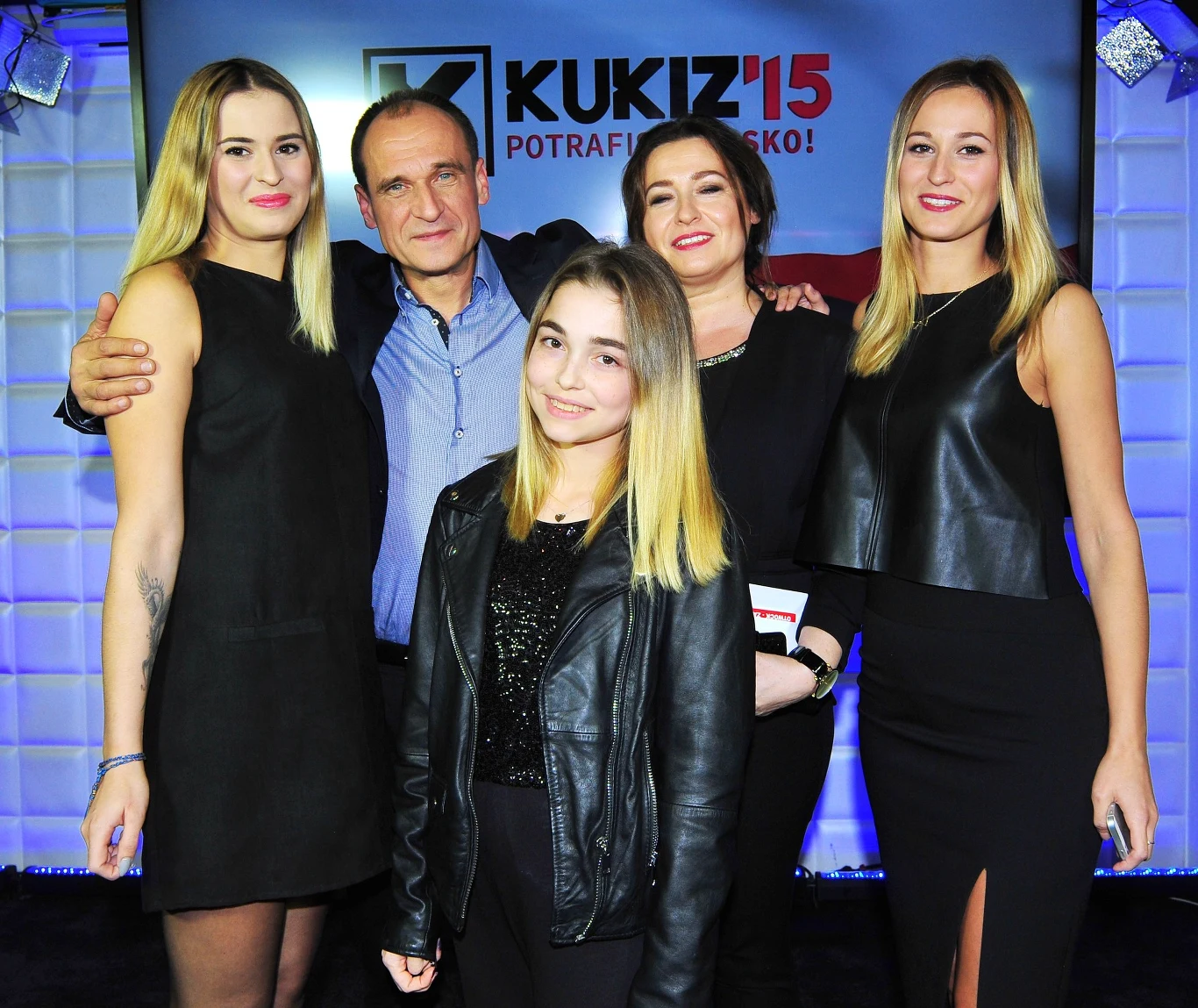 Paweł Kukiz z rodziną w czasie kampanii