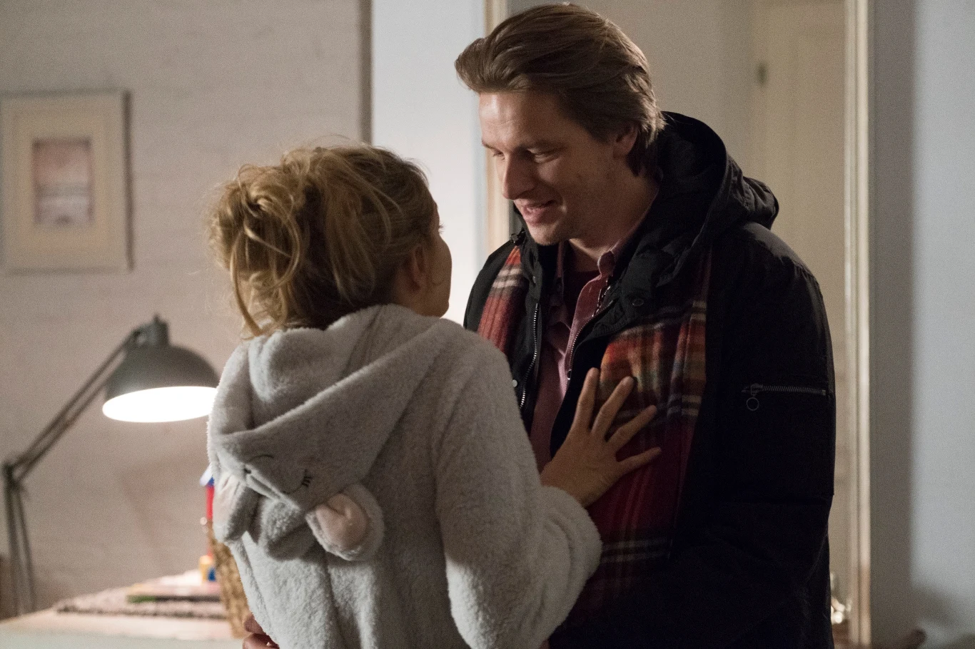 "Przyjaciółki": Inga (Małgorzata Socha) i jej były mąż, Andrzej (Adam Adamonis)